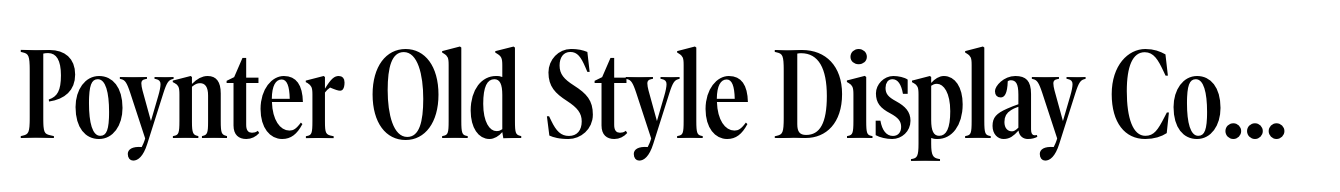 Poynter Old Style Display Condensed Semi Bold